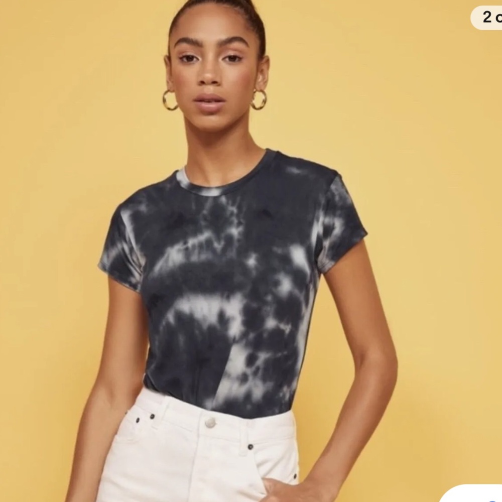 Reformation Halpern Navy Tie Dye Bodysuit in Small